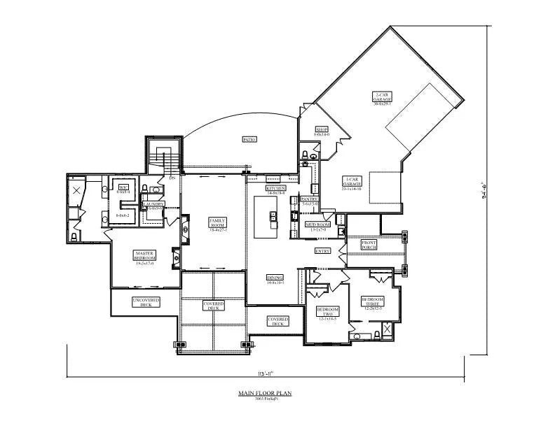 Carlson Creek House Plan - Archival Designs House Plans, floor plan