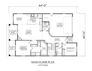 I7384-A The Crabapple House First Floor Plan 2 Beds 2 Baths