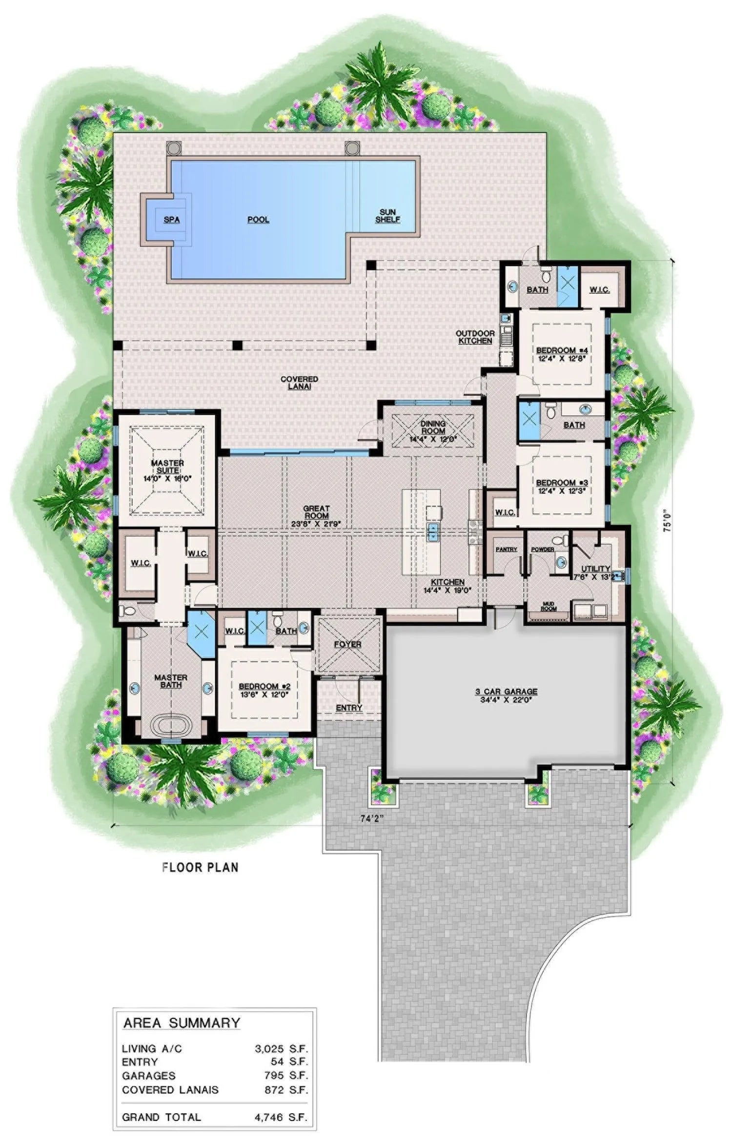 Flamingo House Plan - Archival Designs House Plans