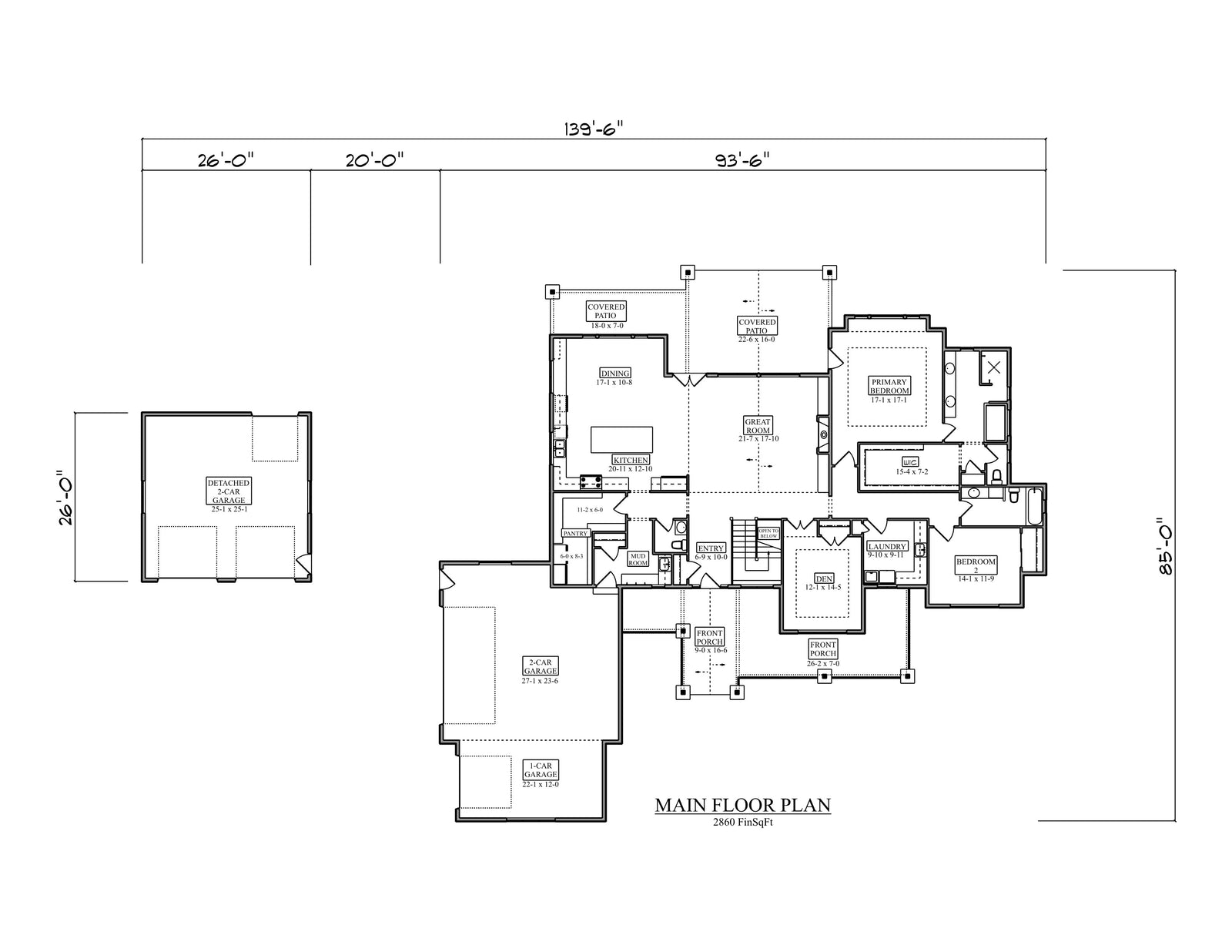 I7965-A Craftsman Mountain House, 3 Bedrooms, 2.5 Bathrooms | The Horse Creek 3605 Exterior