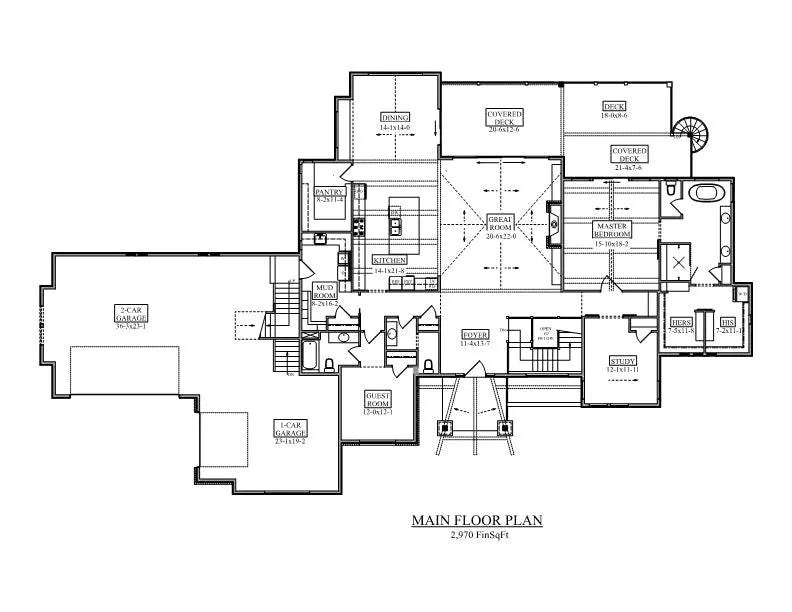 Lamplighter House Plan - Archival Designs House Plans, floor plan