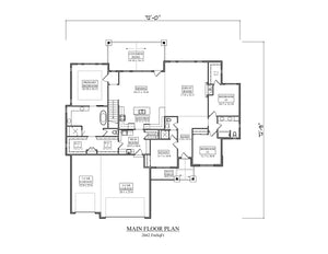 I7393-A The Nelson House First Floor Plan 3 Beds 2.5 Baths