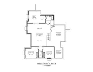 I7394-A The Oakley House Basement Floor Plan 2 Beds 2.5 Baths