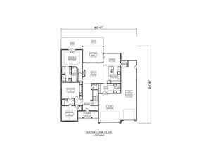 I7973-A Ranch Mountain House First Floor Plan, 3 Bedrooms, 2.5 Bathrooms | The Teller 3635 