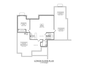 I7397-A The Trenton House Basement Floor Plan 3 Beds 2.5 Baths