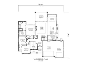 I7397-A The Trenton House First Floor Plan 3 Beds 2.5 Baths