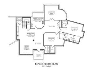 I7398-A The Wolhurst House Basement Floor Plan 3 Beds 3.5 Baths