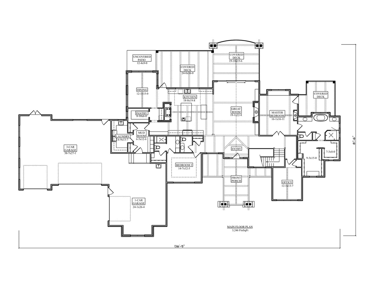 The Campbell Mountain Main Floor Plan