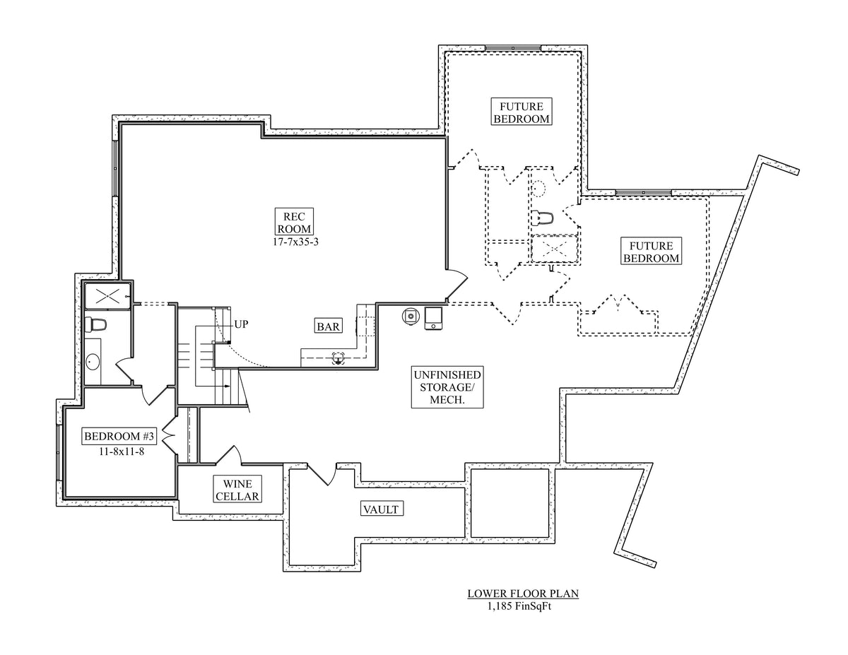 The Iron Mountain House Basement Floor Plan