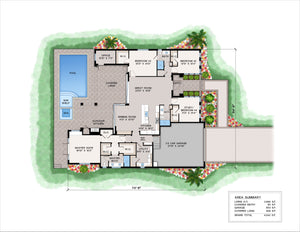 P7382-A Tides House First Floor Plan 4 Beds 3 Baths