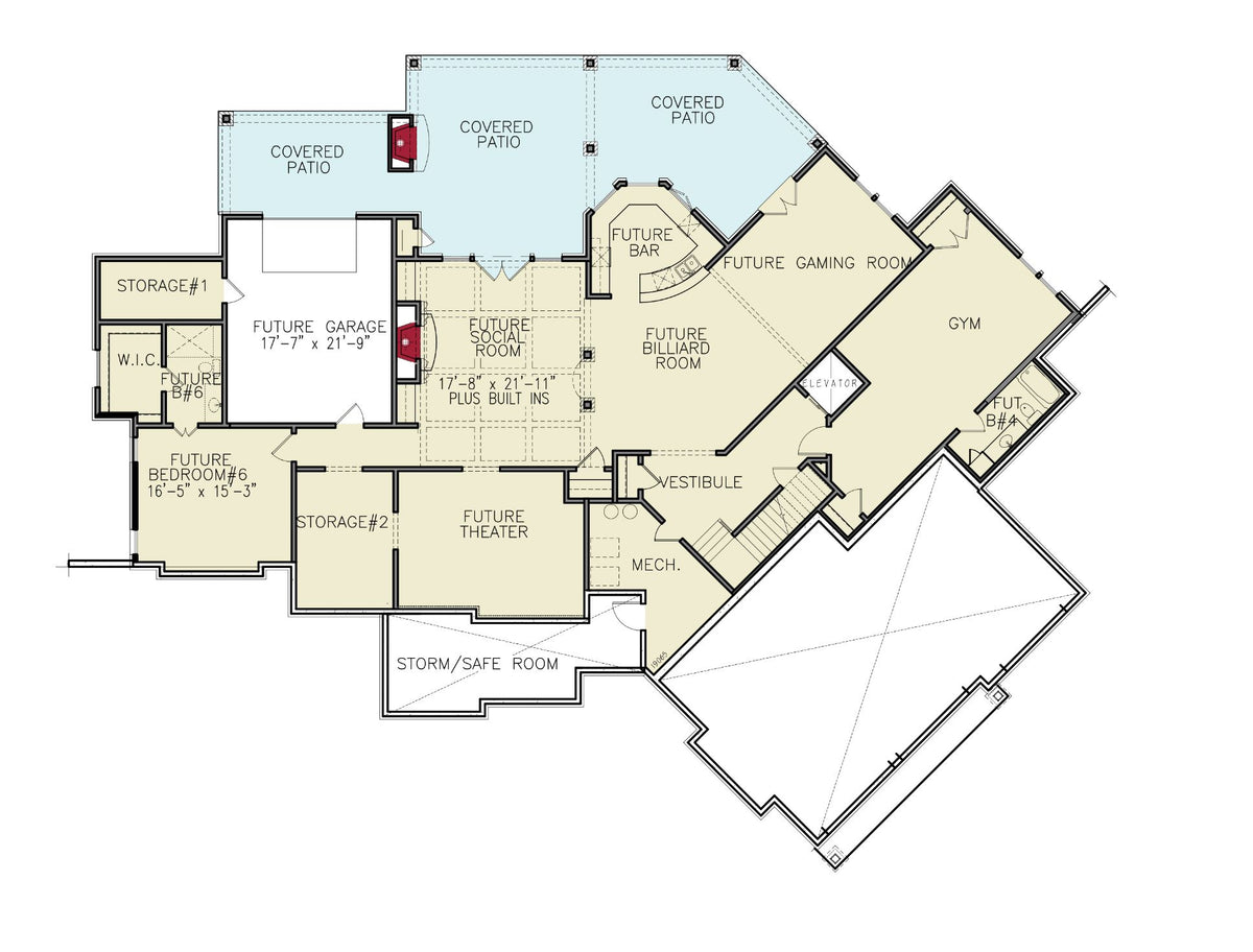 Tiger Creek E House - Basement Floor Plan