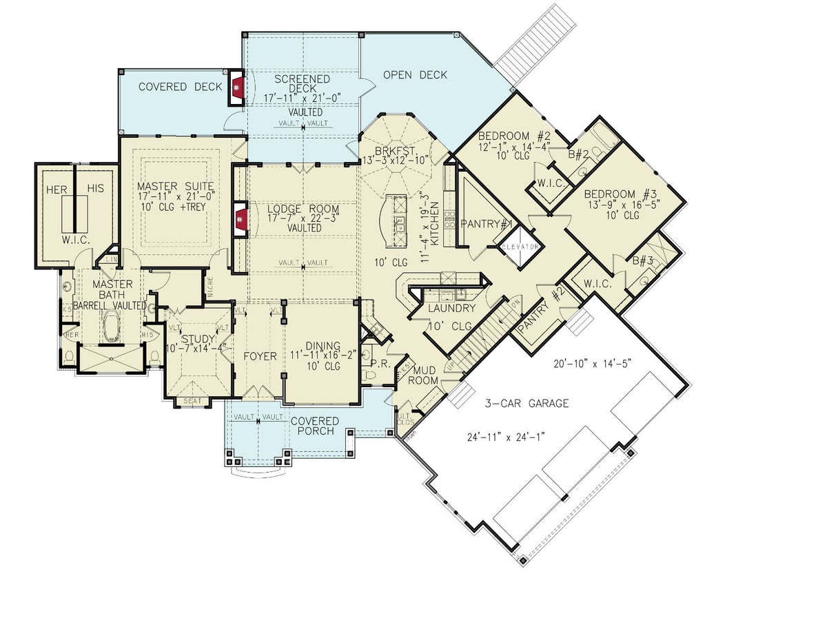 Tiger Creek E House - Floor Plan