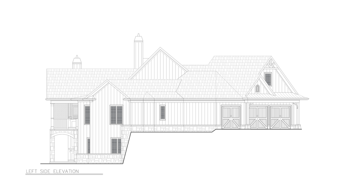 Stylish 3-Bedroom Home Plan with Expansive Basement and Side Garage