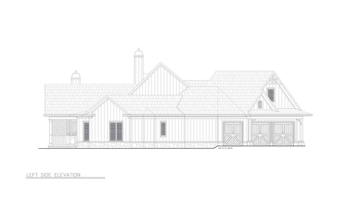Stylish 3-Bedroom Home Plan with Expansive Basement and Side Garage