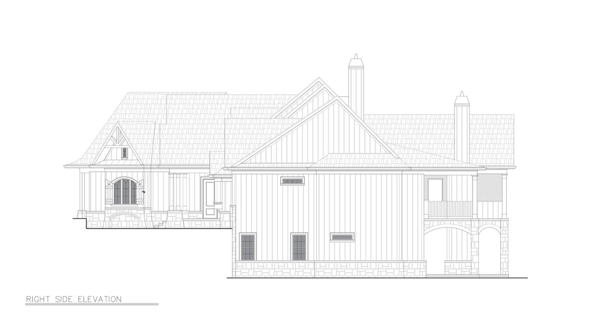 Stylish 3-Bedroom Home Plan with Expansive Basement and Side Garage