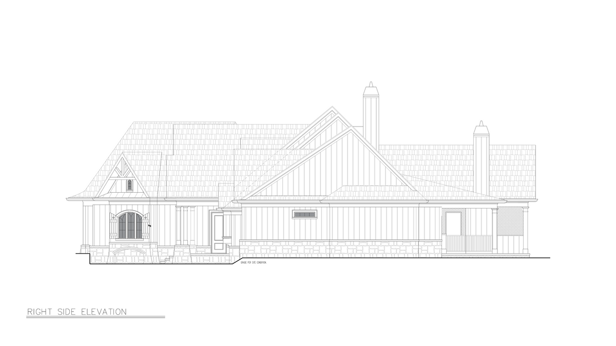 Stylish 3-Bedroom Home Plan with Expansive Basement and Side Garage