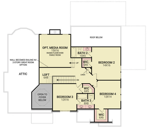 Tillman Falls House Plan - Archival Designs House Plans, floor plan