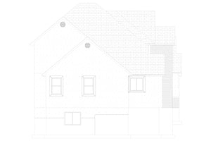 AO7991-A Transitional House, 3 to 5 Bedrooms, 2.5 to 3.5 Bathrooms | Tilo Left Elevation
