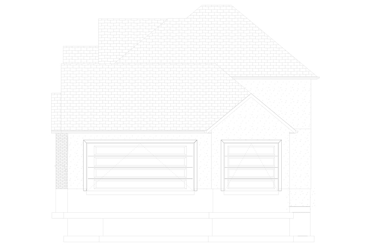 AO7991-A Transitional House, 3 to 5 Bedrooms, 2.5 to 3.5 Bathrooms | Tilo Right Elevation