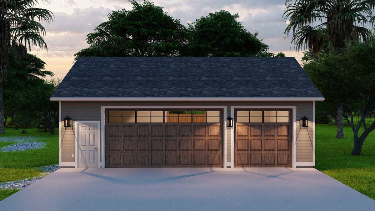 Versatile Detached Garage with Workshop and Three-Car Parking Space