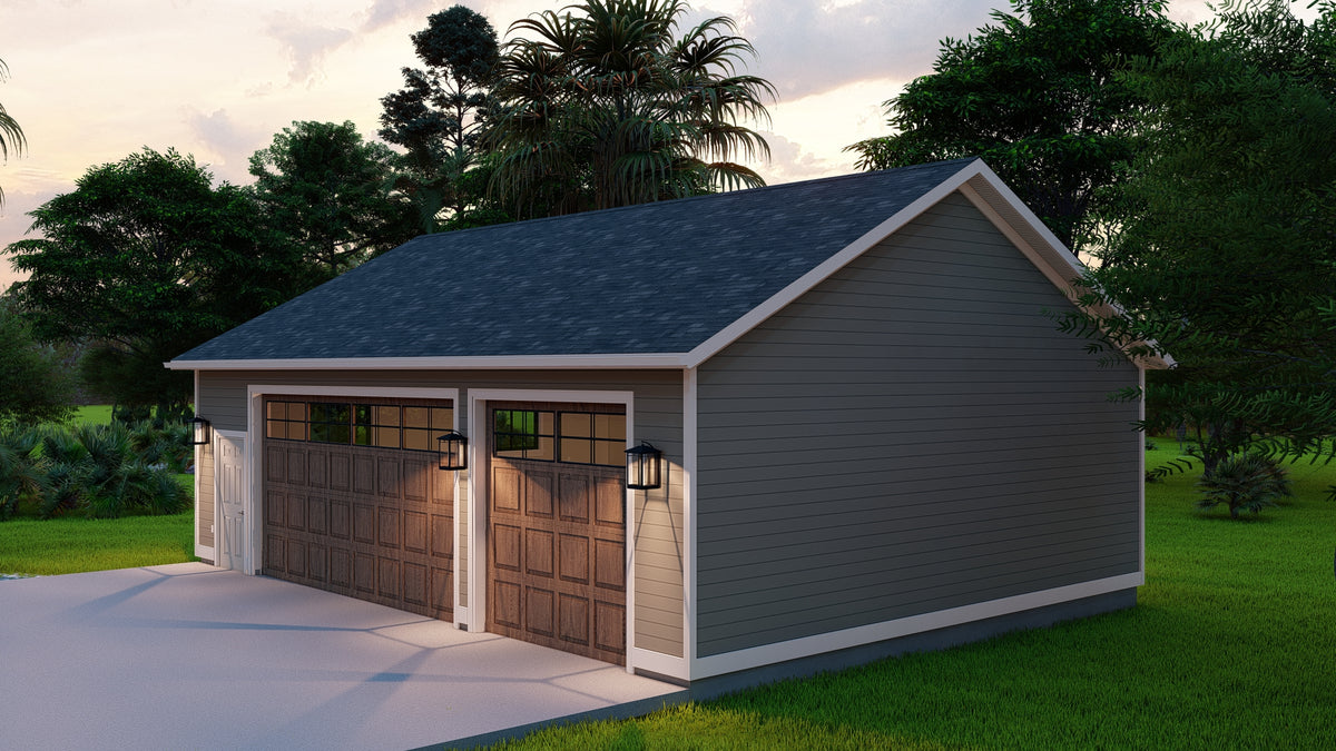 Versatile Detached Garage with Workshop and Three-Car Parking Space