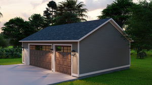 Versatile Detached Garage with Workshop and Three-Car Parking Space