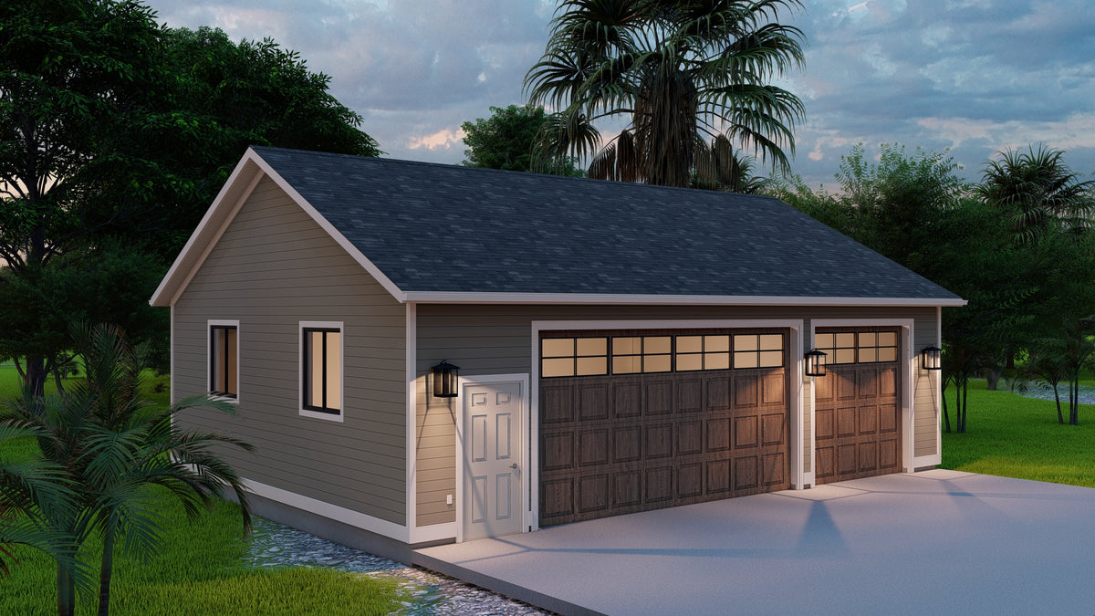 Versatile Detached Garage with Workshop and Three-Car Parking Space