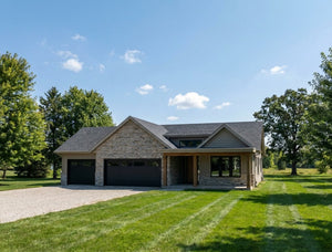 I8372-A Modern Craftsman Ranch House, 2 Bedrooms, 2.5 Bathrooms | Todd Creek House Plan Exterior-2