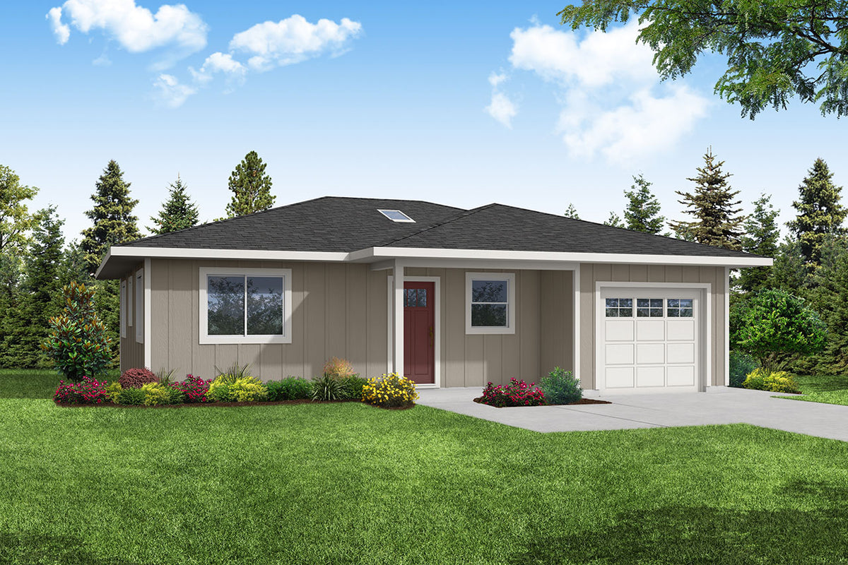AM8113-A Cottage House, 2 Bedrooms, 2 Bathrooms | Pike Cottage House Plan Exterior-2