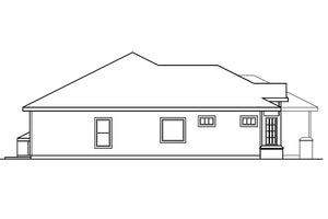 AM8278-A Ranch House, 3 Bedrooms, 2 Bathrooms | Arvada House Plan Left Elevation
