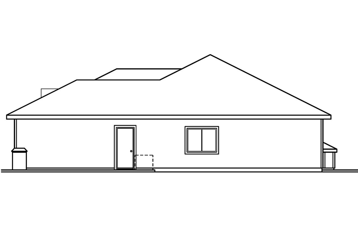 AM8278-A Ranch House, 3 Bedrooms, 2 Bathrooms | Arvada House Plan Right Elevation