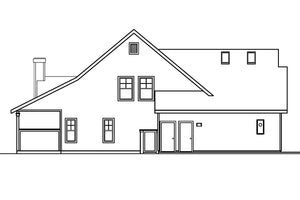 AM7661-A Country House Left Elevation, 5 Bedrooms, 5 Bathrooms | Bryson House Plan 