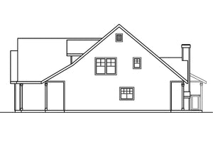 AM7661-A Country House Right Elevation, 5 Bedrooms, 5 Bathrooms | Bryson House Plan 