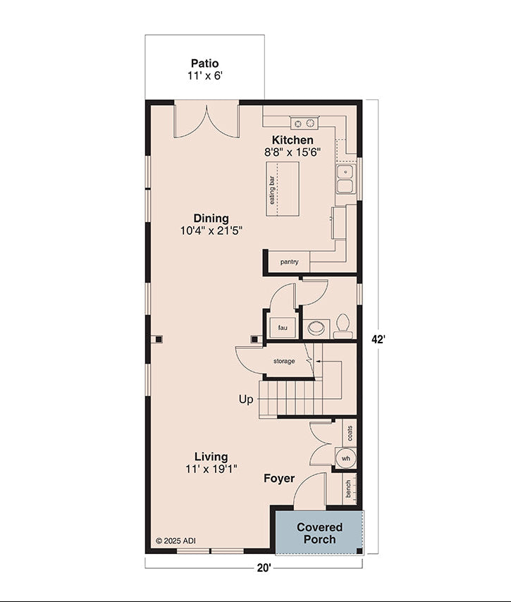 AM7237-A Emberly Plan Craftsman Townhouse