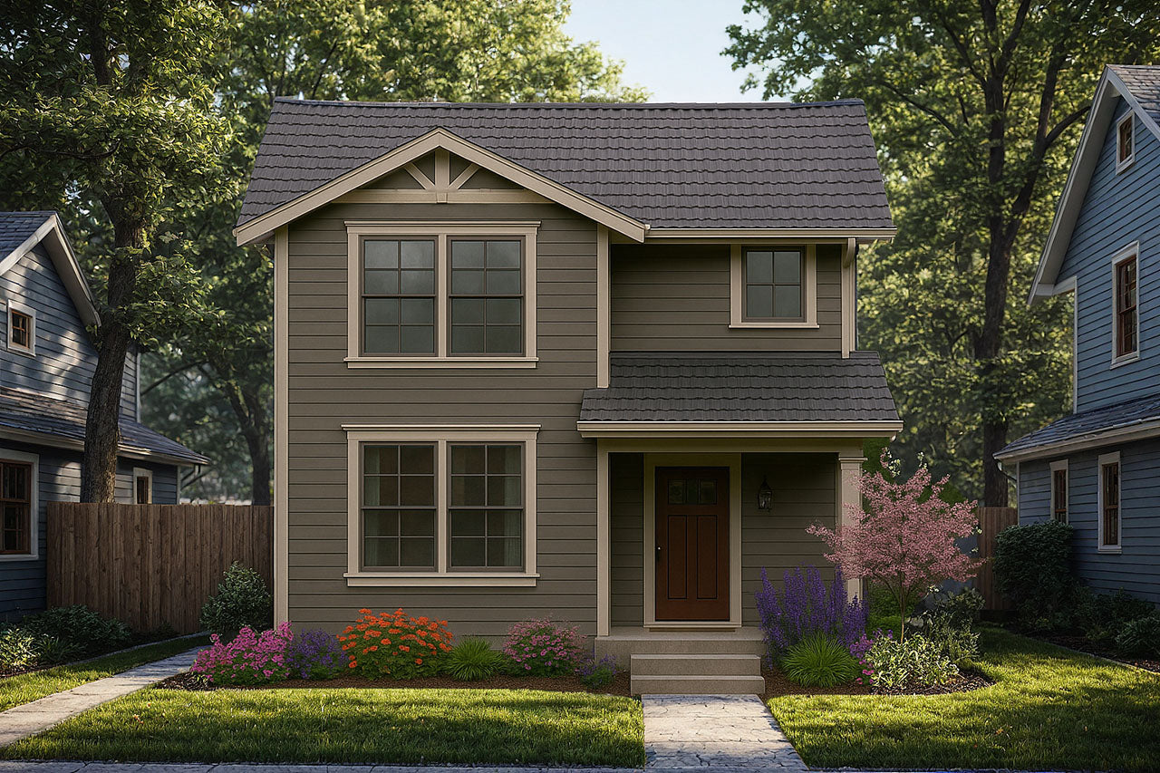 AM7237-A Emberly Plan Craftsman Townhouse