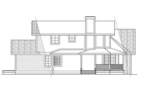 AM7939-A Country House, 3 Bedrooms, 2.5 Bathrooms | Plan 10-134 Hayward Left Elevation