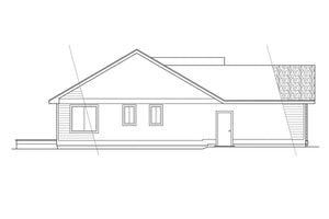 AM8103-A Traditional House, 3 Bedrooms, 2 Bathrooms | Rexburg House Plan Left Elevation