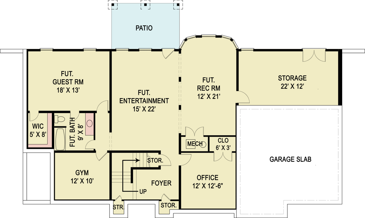 Trumbauer House Plan - Archival Designs House Plans, floor plan
