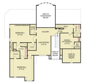 Tulip Hill House Plan - Archival Designs House Plans, floor plan