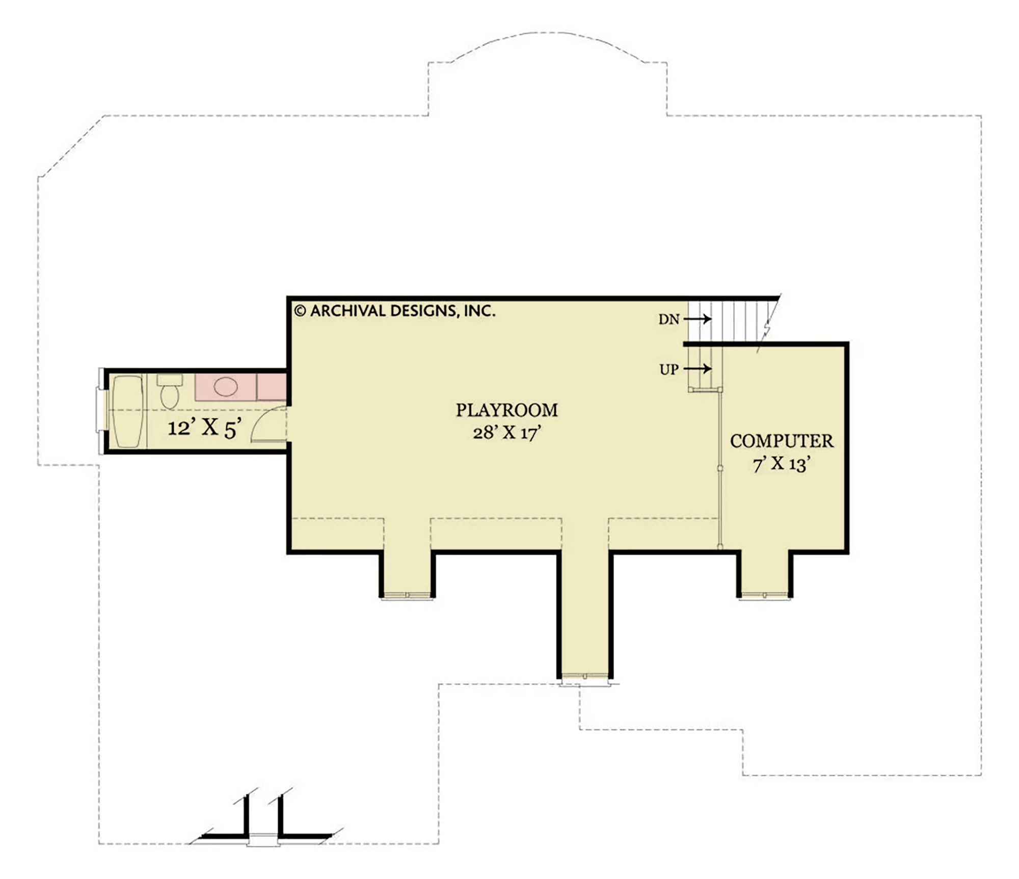 Tulip Hill House Plan - Archival Designs House Plans, floor plan