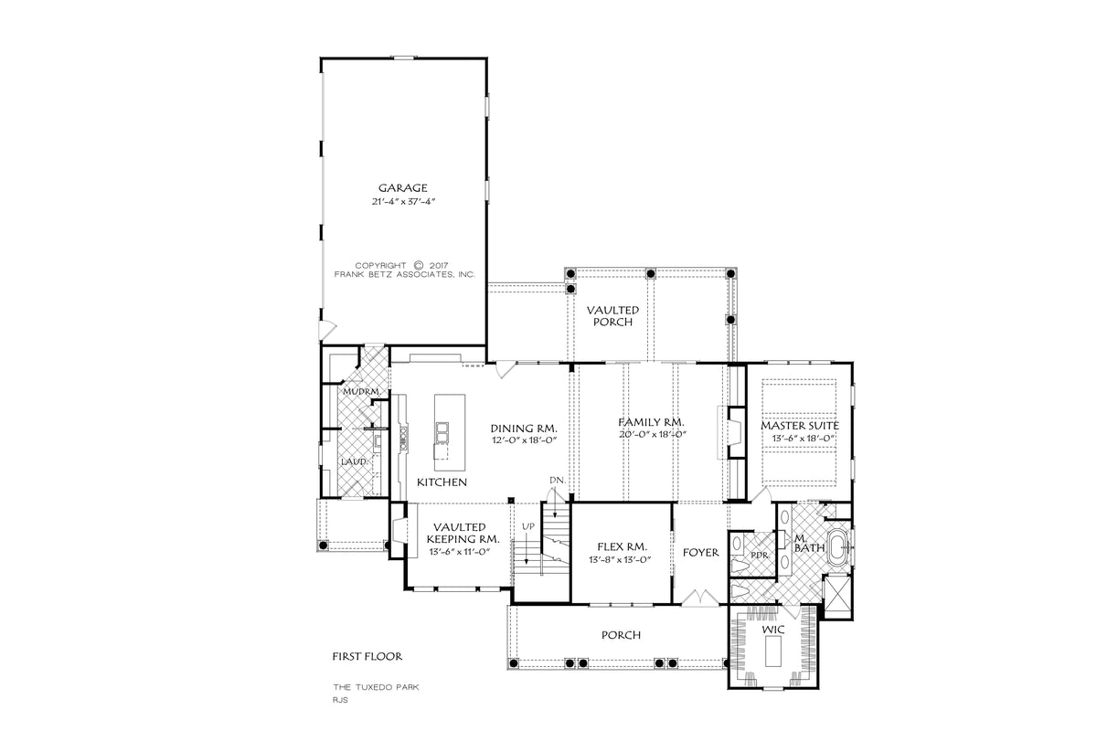 Tuxedo Park - Archival Designs House Plans, floor plan