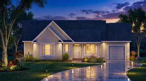 A8191-A Traditional House, 3 Bedrooms, 2 Bathrooms | Alice House Plan Exterior-2