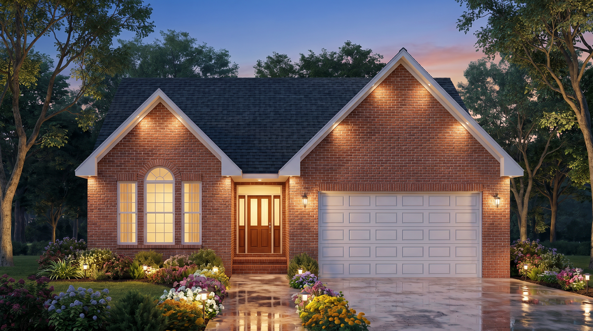 A8190-A Traditional House, 3 Bedrooms, 2 Bathrooms | Julia House Plan Exterior
