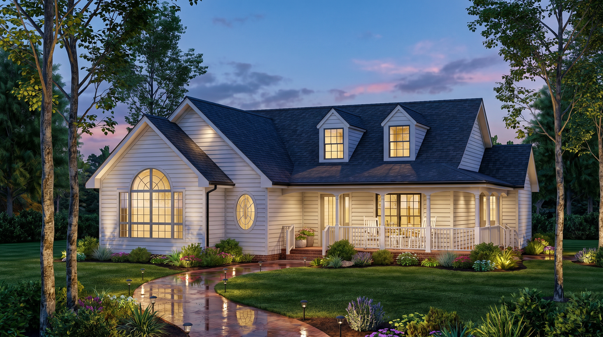 A8203-A Modern Farmhouse, 3 Bedrooms, 2 Bathrooms | Zachary House Plan Exterior-3