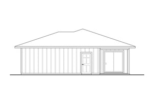 AM8113-A Cottage House, 2 Bedrooms, 2 Bathrooms | Pike Cottage House Plan Right Elevation