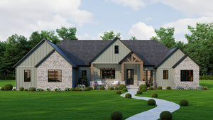 AJ7855-A Modern Farmhouse, 2 to 3 Bedrooms, 2.5 Bathrooms | Plan VD1066 Exterior-9