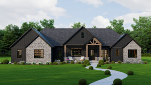 AJ7855-A Modern Farmhouse, 2 to 3 Bedrooms, 2.5 Bathrooms | Plan VD1066 Exterior-7