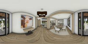 W7589-A Modern Ranch House Panorama 1, 3 Bedrooms, 2.5 Bathrooms | USA-2589-MCM 