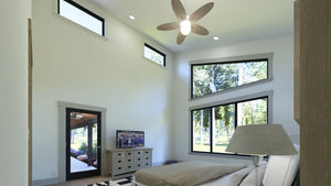 W7589-A Modern Ranch House Master Bedroom, 3 Bedrooms, 2.5 Bathrooms | USA-2589-MCM 