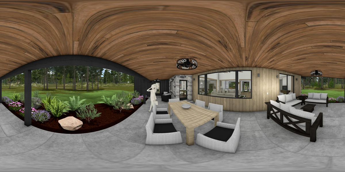 W7589-A Modern Ranch House Panorama 6, 3 Bedrooms, 2.5 Bathrooms | USA-2589-MCM 